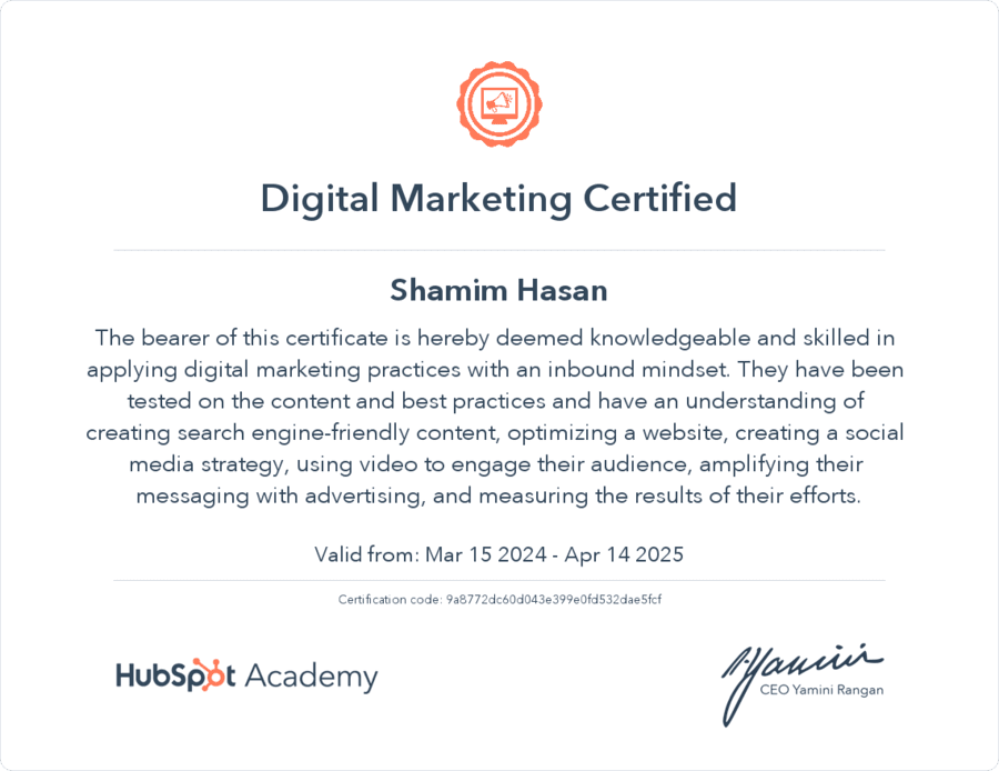 certificates_of_shamim_hasan