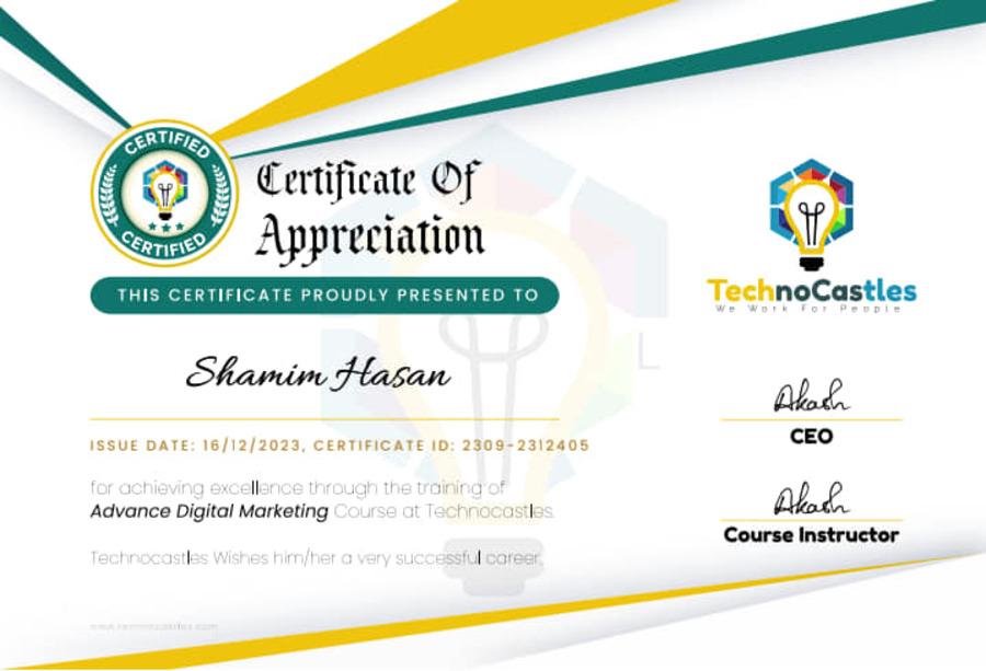 certificates_of_shamim_hasan
